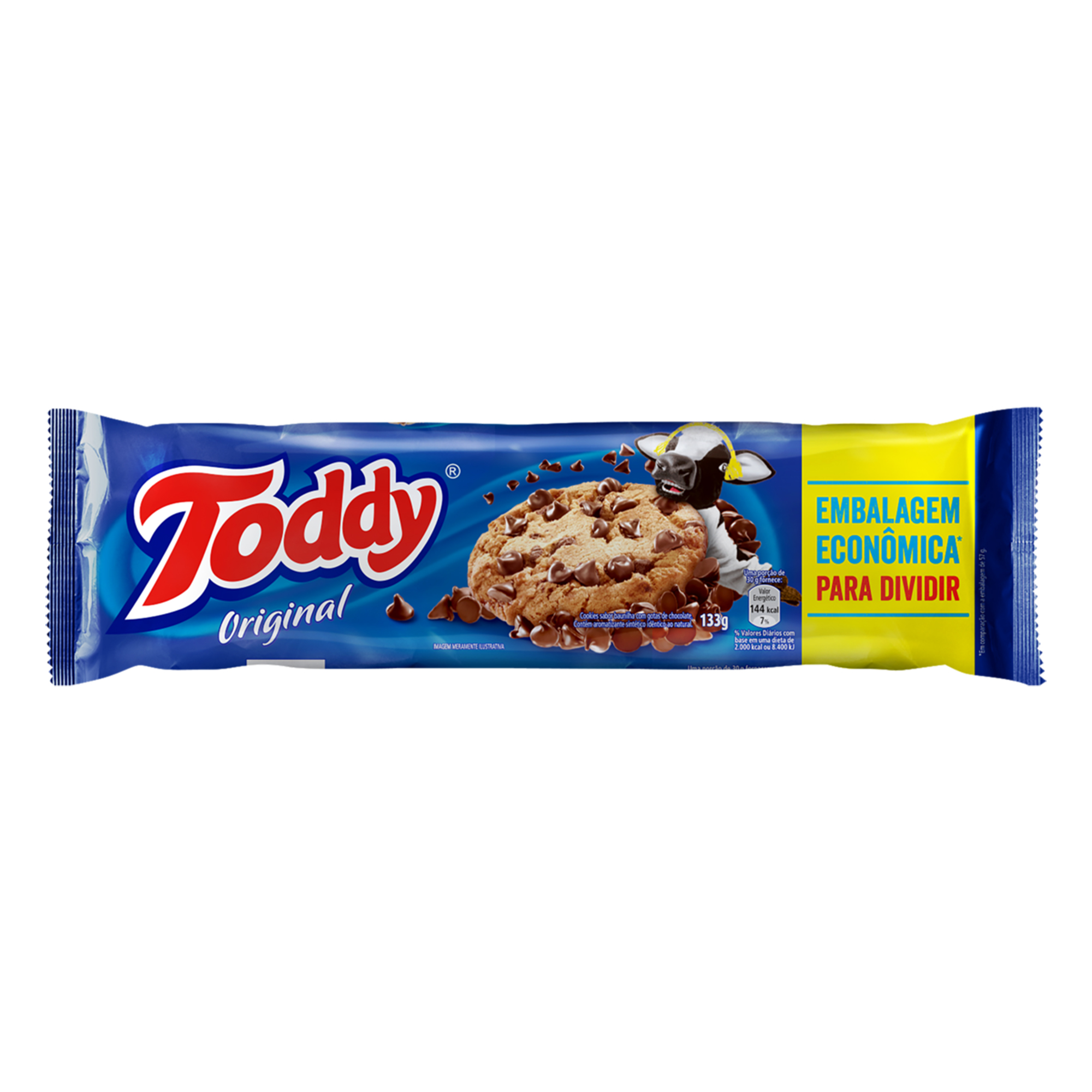 BISCOITO TODDY COOKIE 133G BAUNILHA C/ GOTAS DE CHOCOLATE