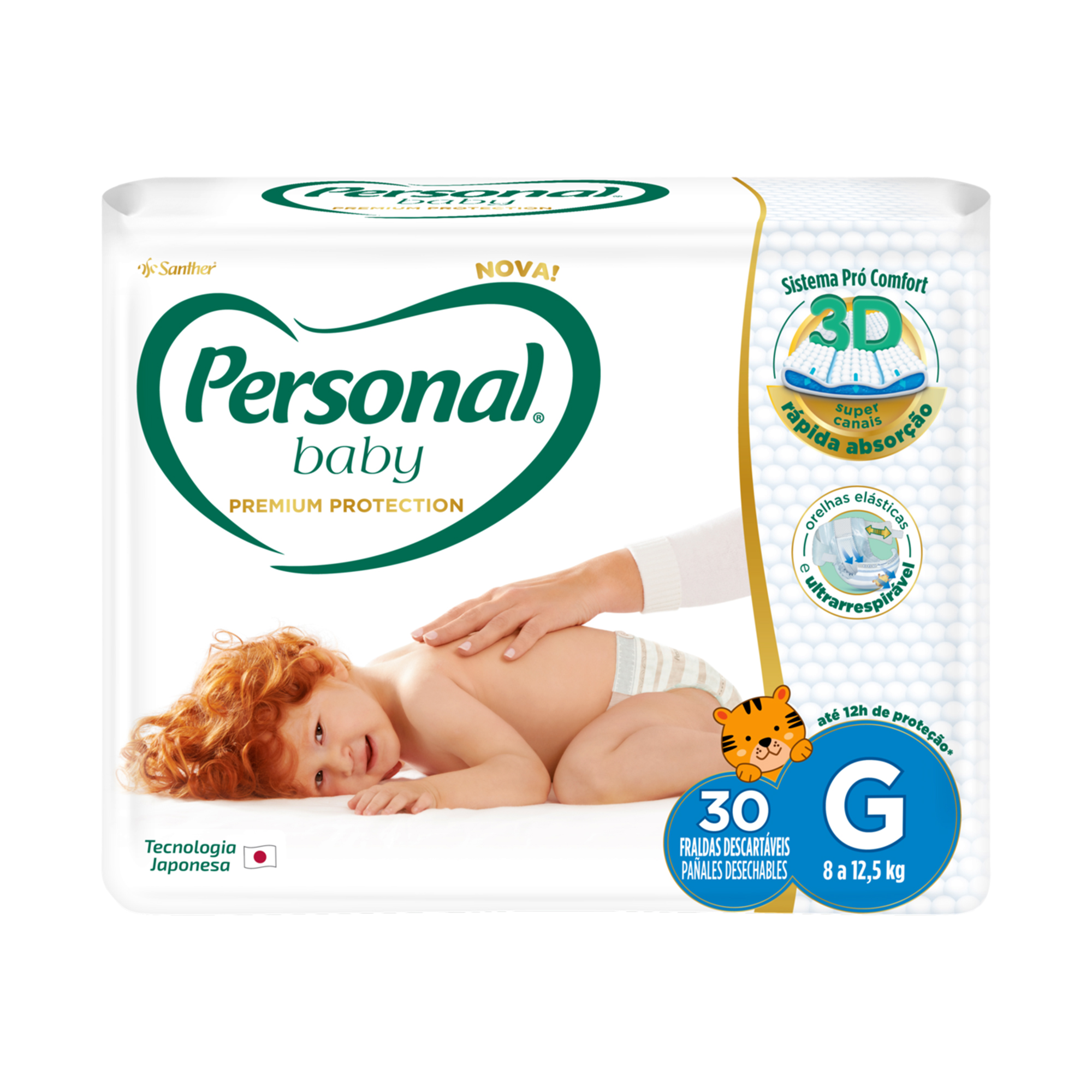 FRALDA PERSONAL PREMIUM MEGA G C/30 UNIDADES