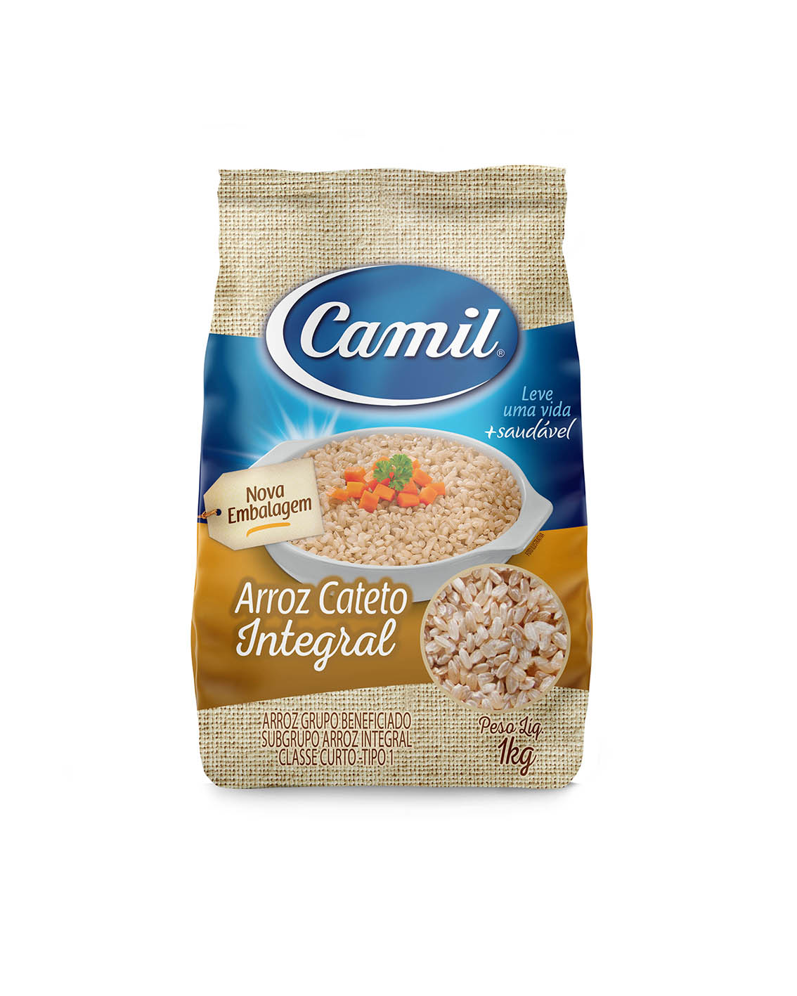 ARROZ CATETO CAMIL INTEGRAL 1KG