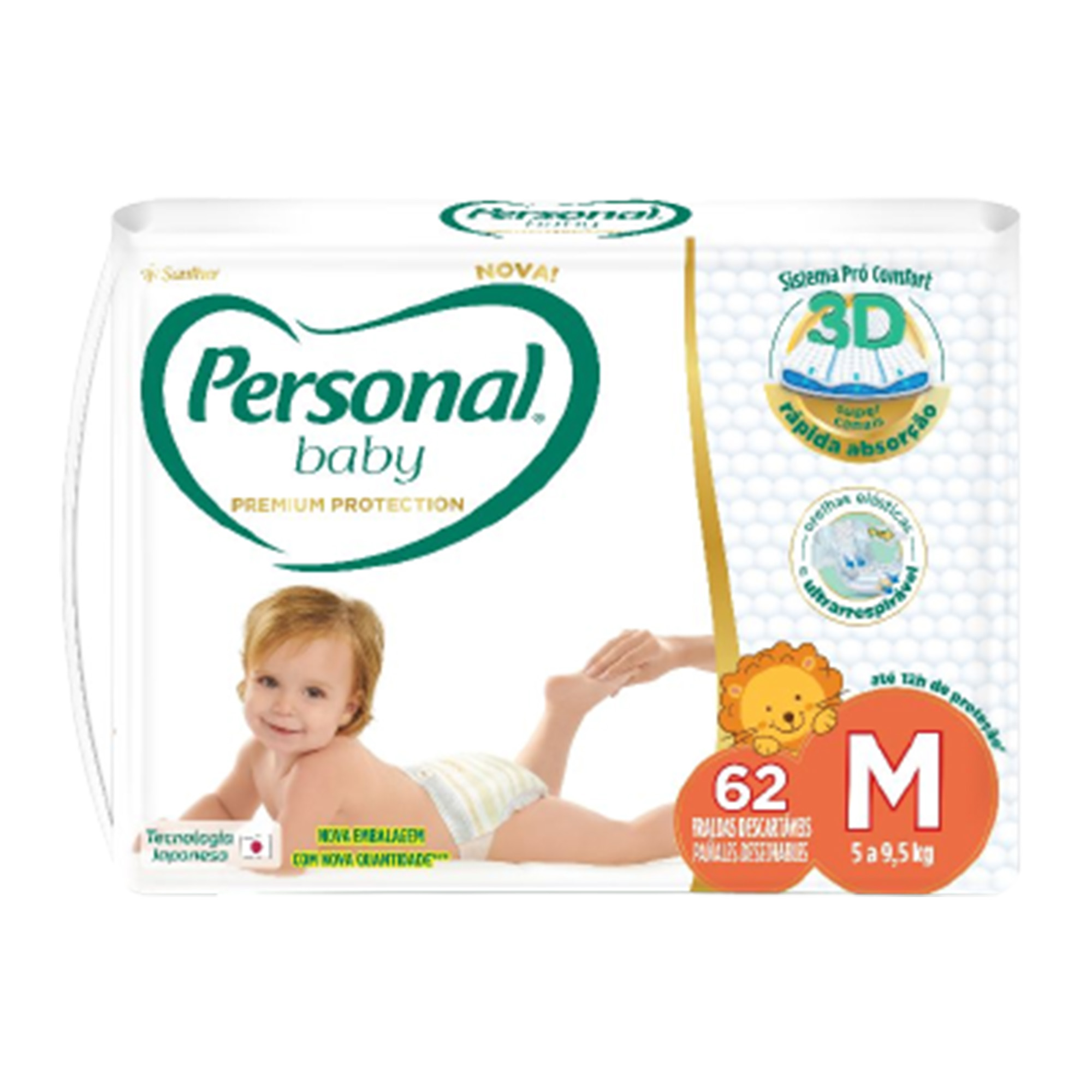 FRALDA PERSONAL PREMIUM HIPER M C/62 UNIDADES