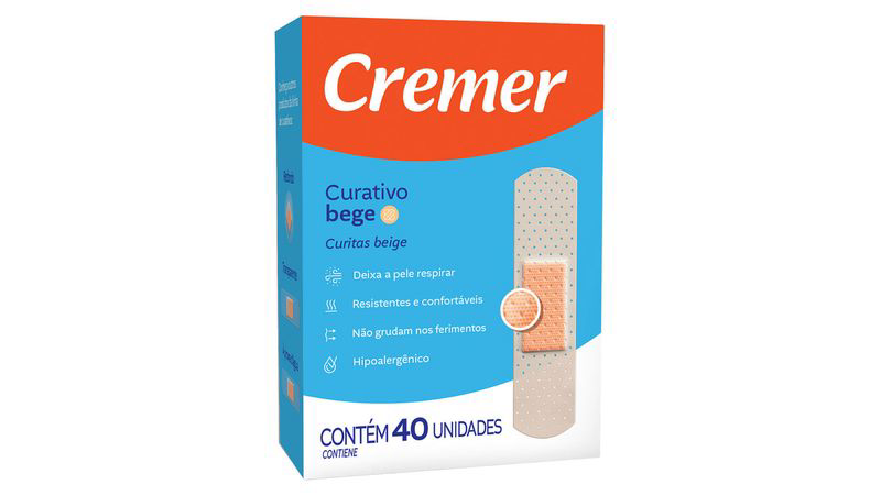 CURATIVO CREMERCARE BEGE CREMER 40 CURATIVOS CX C/32UN