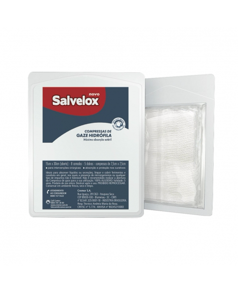 COMPRESSA SALVELOX ESTERIL 11 FIOS COM 5 UNIDADES
