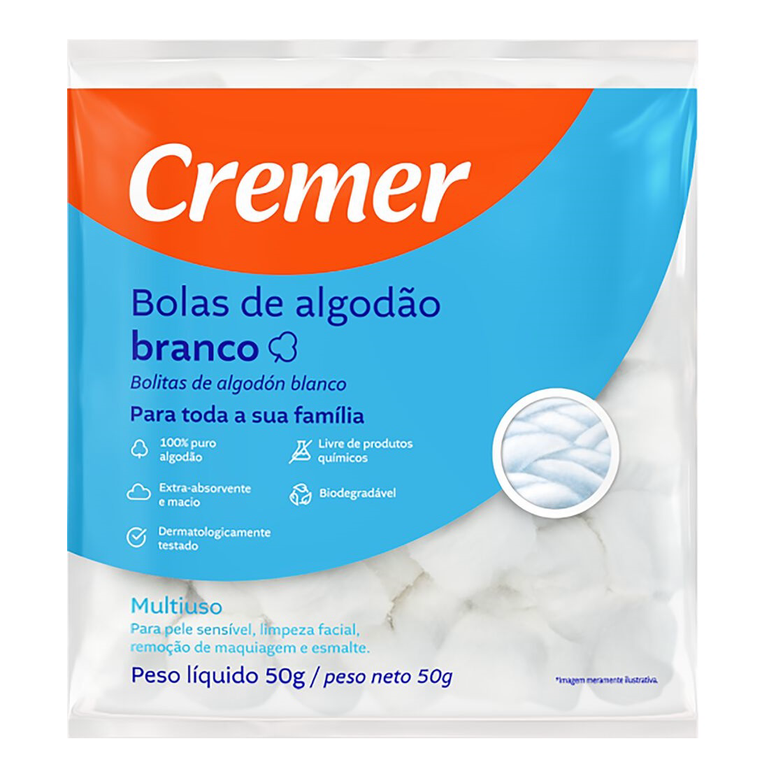ALGODAO BOLAS CREMER 50g