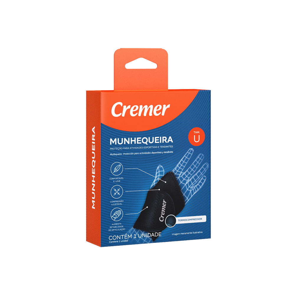 MUNHEQUEIRA CREMER AJUSTAVEL PRETO TAMANHO UNICO