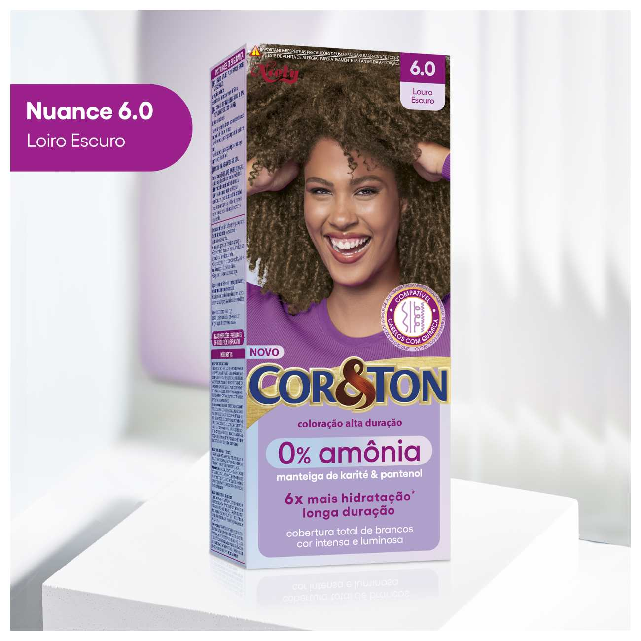 COLORACAO COR&TON MKIT SEM AMONIA 6.0 LOURO ESCURO