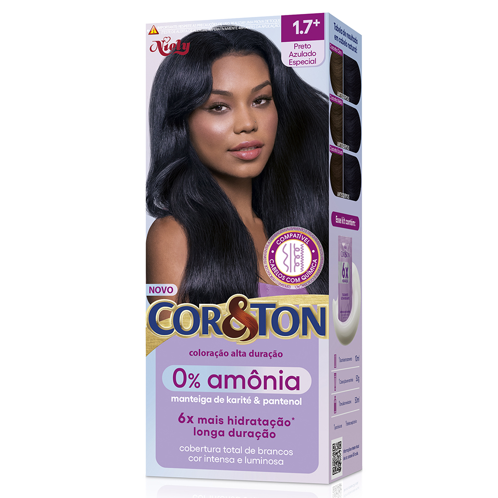 COR COR&TON MKIT SEM AMONIA 1.7 PRETO AZULADO ESPECIAL