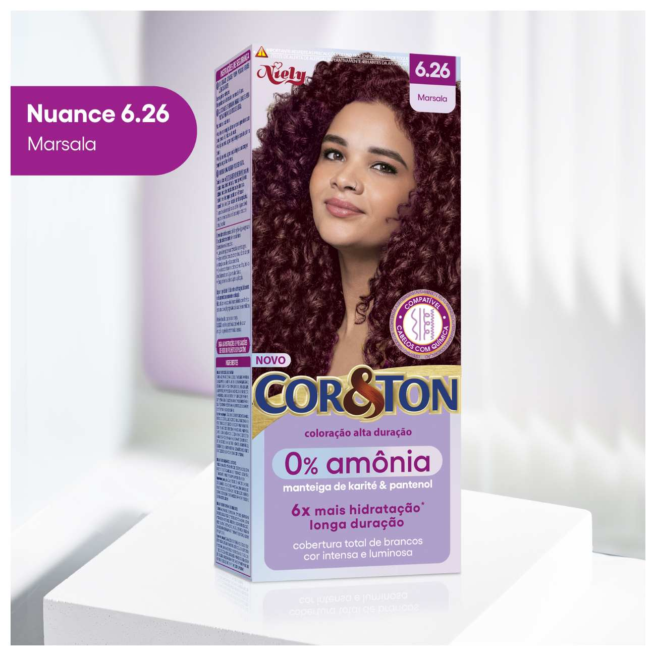 COLORACAO COR&TON MKIT SEM AMONIA 6.26 MARSALA