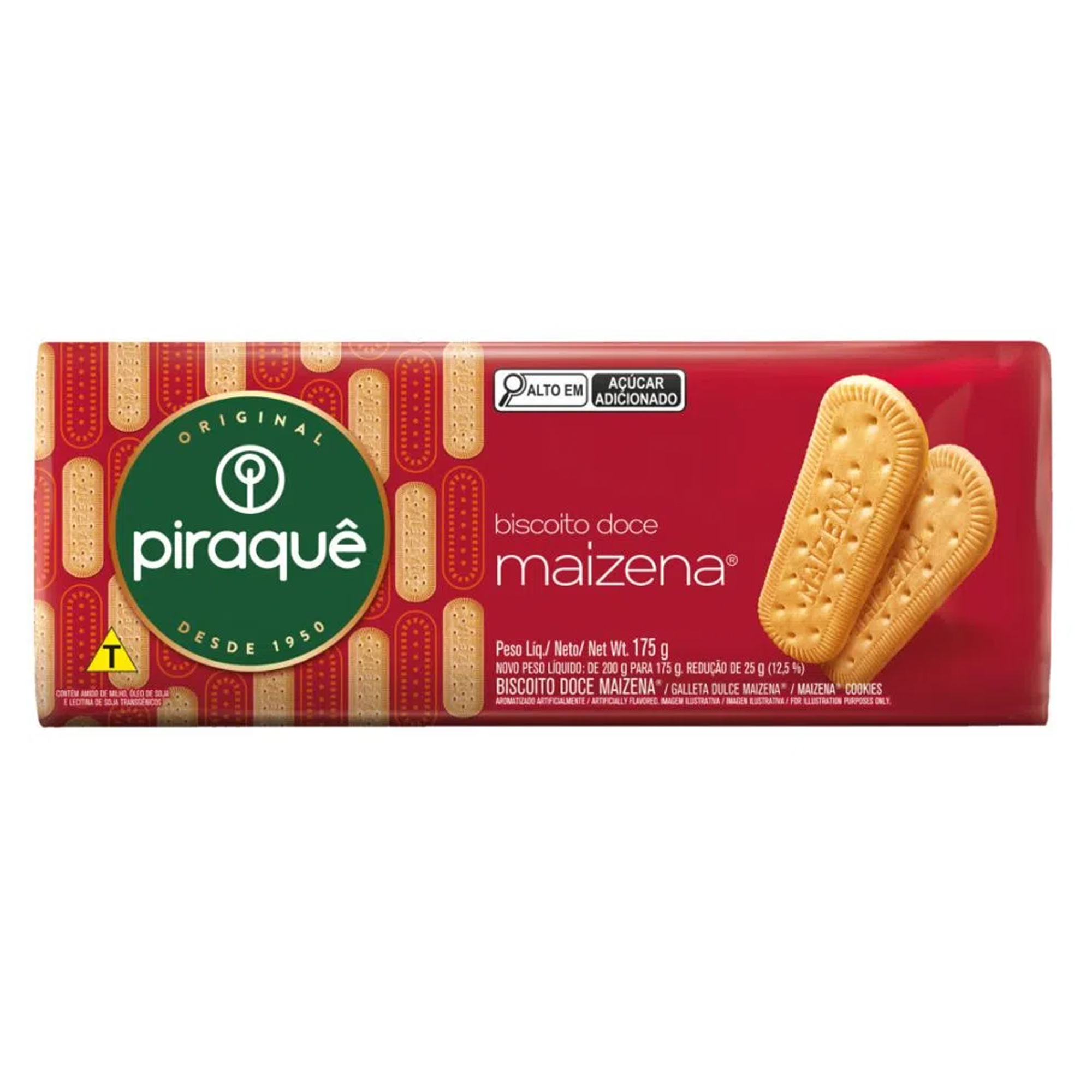 BISCOITO PIRAQUE MAIZENA 175G TRADICIONAL