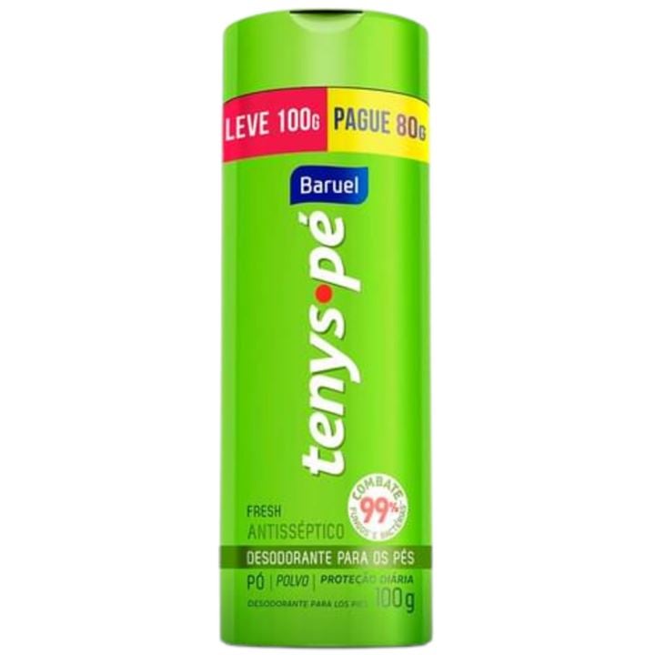 TALCO TENYS PE BARUEL LEVE 100G PAGUE 80G FRESH