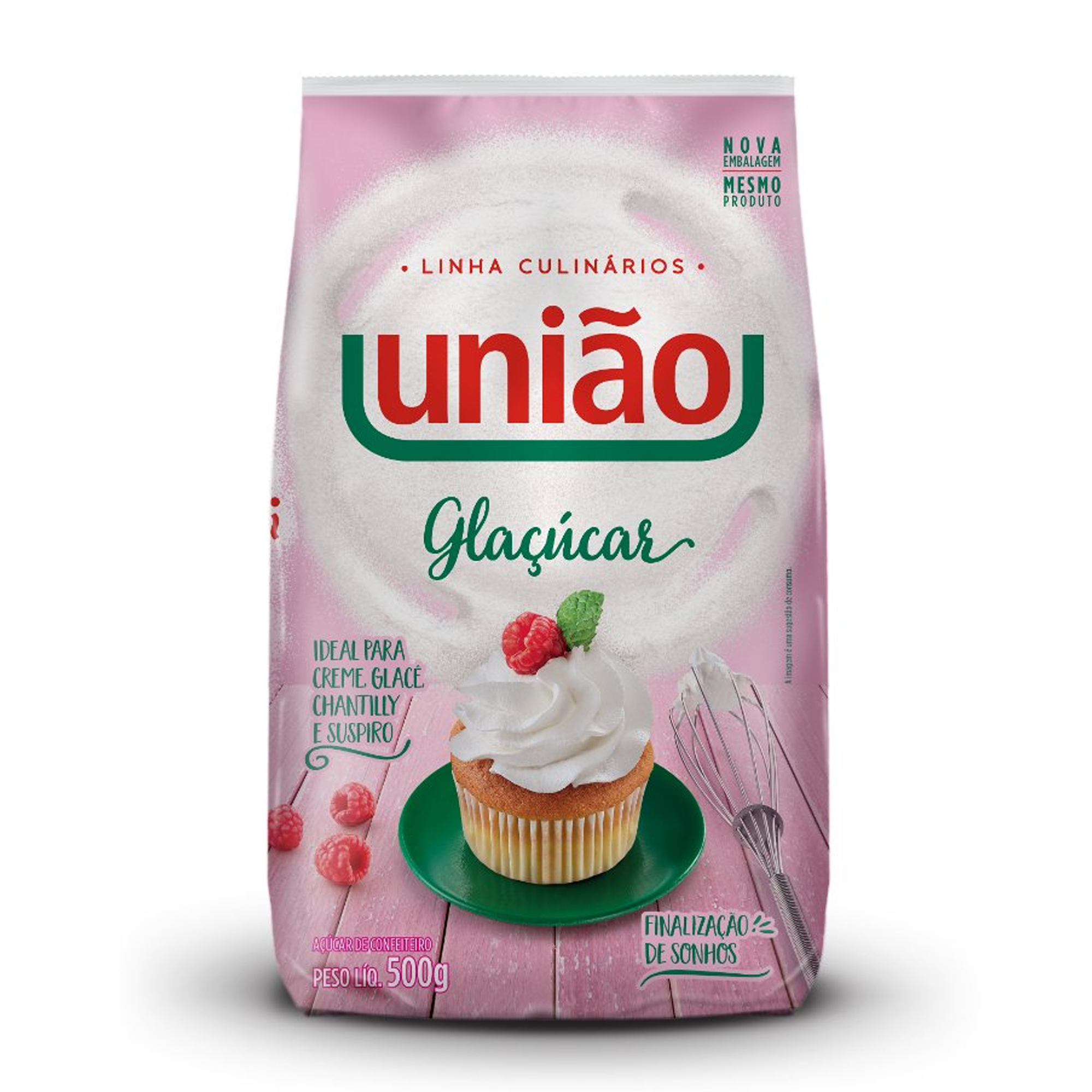 ACUCAR UNIAO GLACUCAR 500G CONFEITEIRO