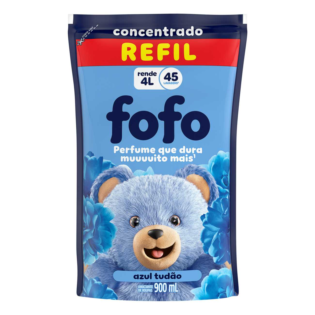 AMACIANTE FOFO CONCENTRADO REFIL 900ML AZUL TUDAO