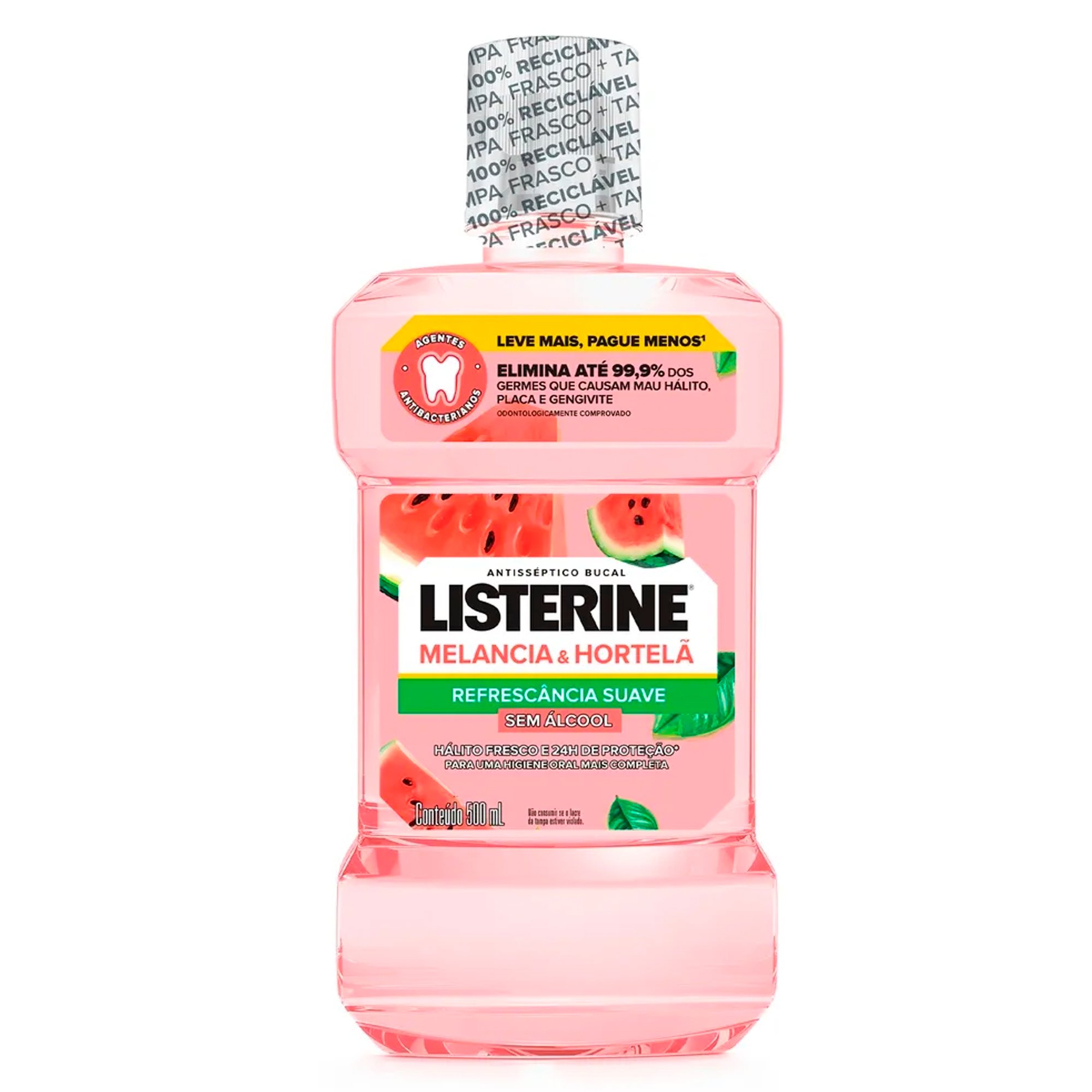 ENXAGUANTE BUCAL LISTERINE 500ML. MELANCIA E HORTELA