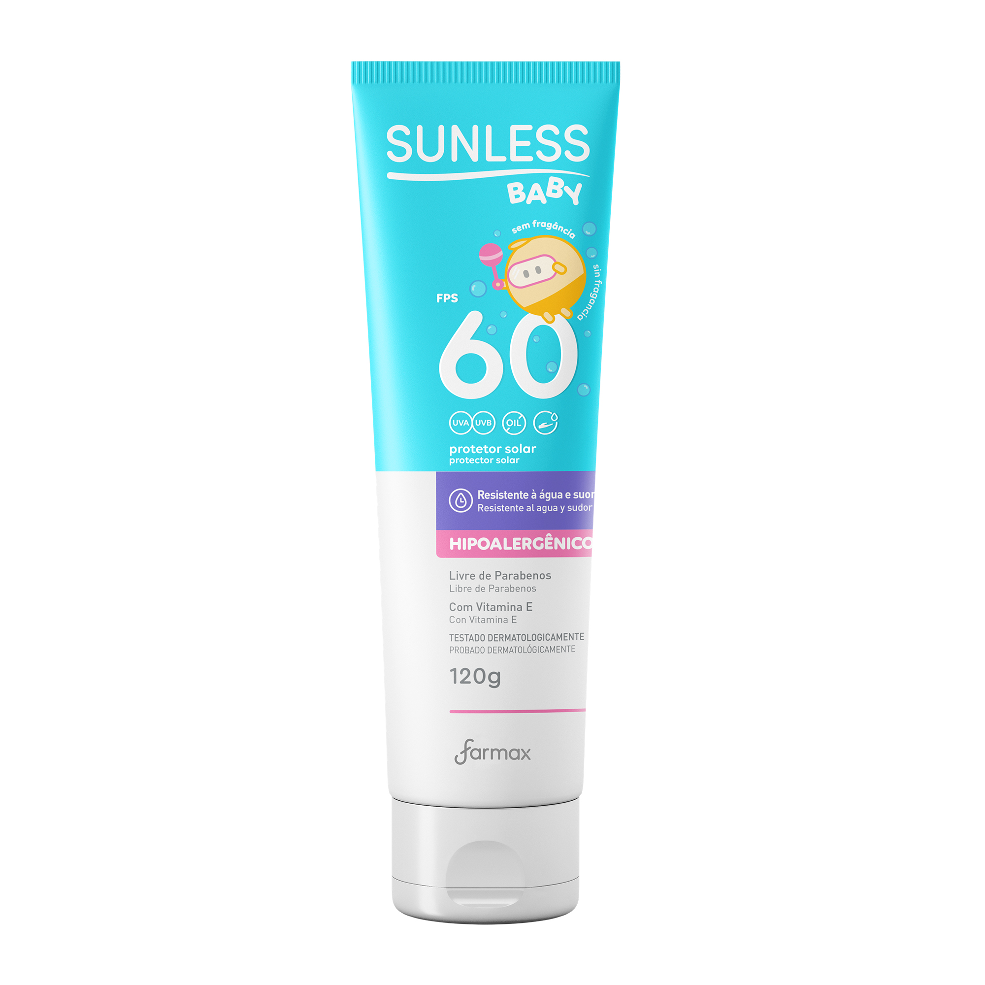 PROTETOR SOLAR BABY FPS60 BISNAGA 120G
