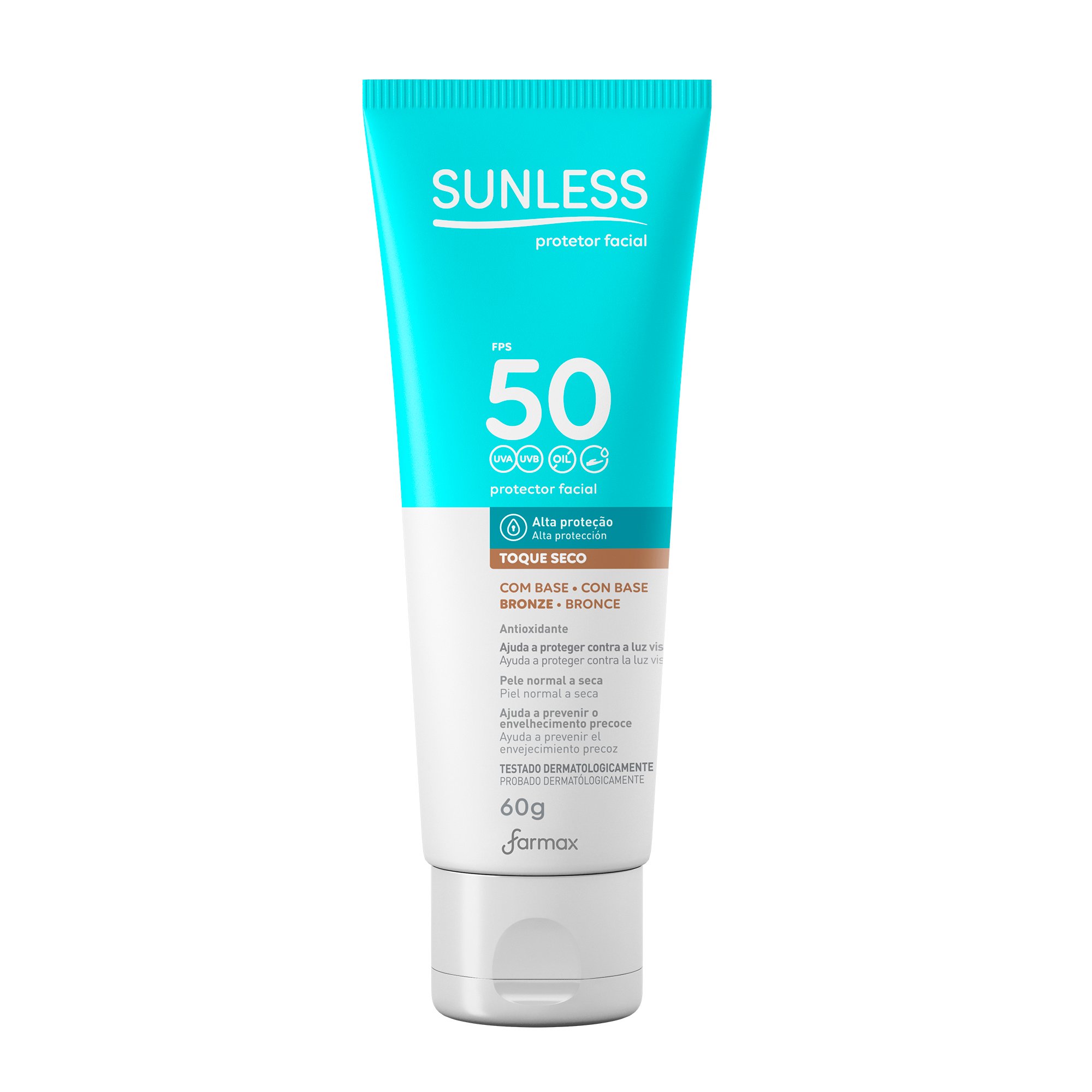 PROTETOR SOLAR SUNLESS FACIAL FPS50 60G BRONZE