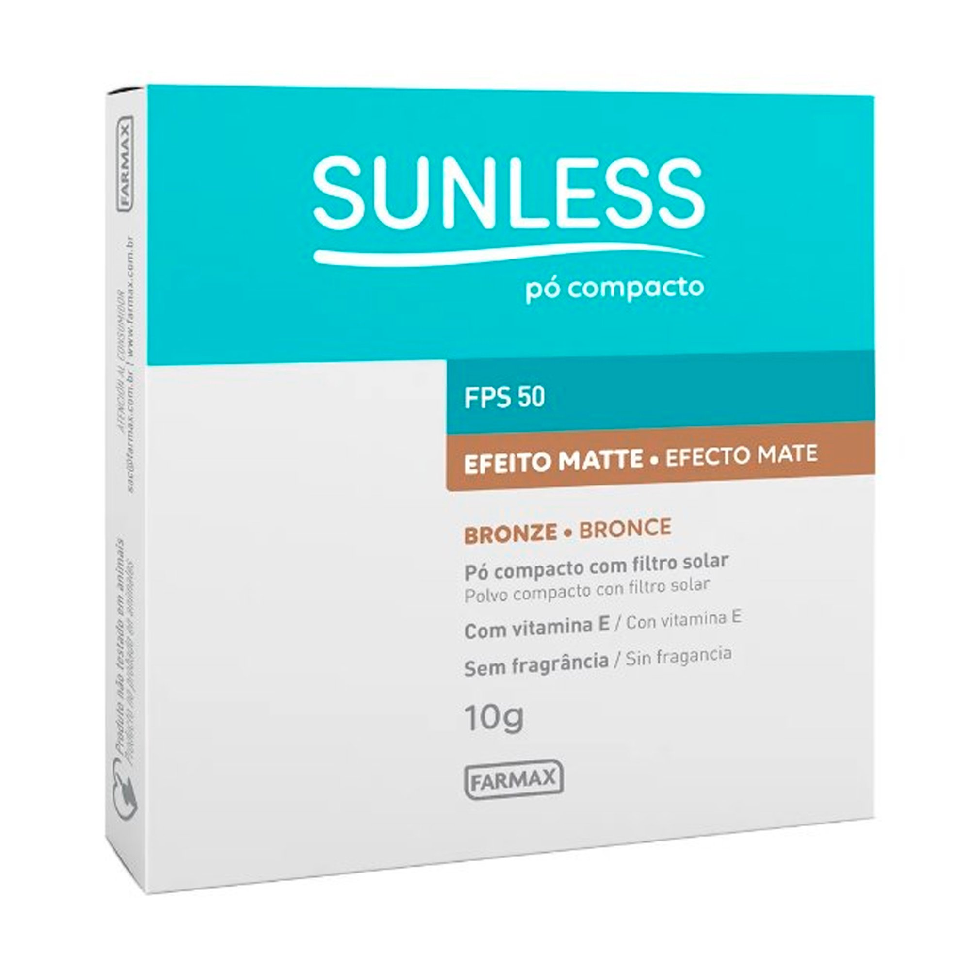 PO COMPACTO SUNLESS COM FPS50 10G BRONZE