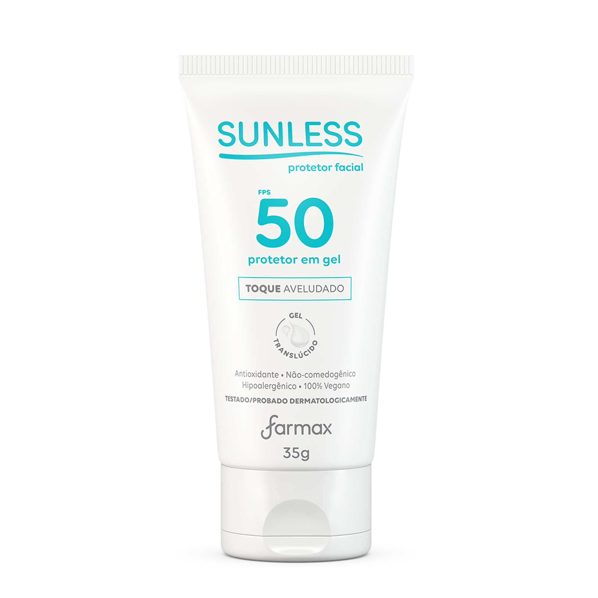 PROTETOR SOLAR GEL FACIAL SUNLESS FPS50 35G TRANSLUCIDO