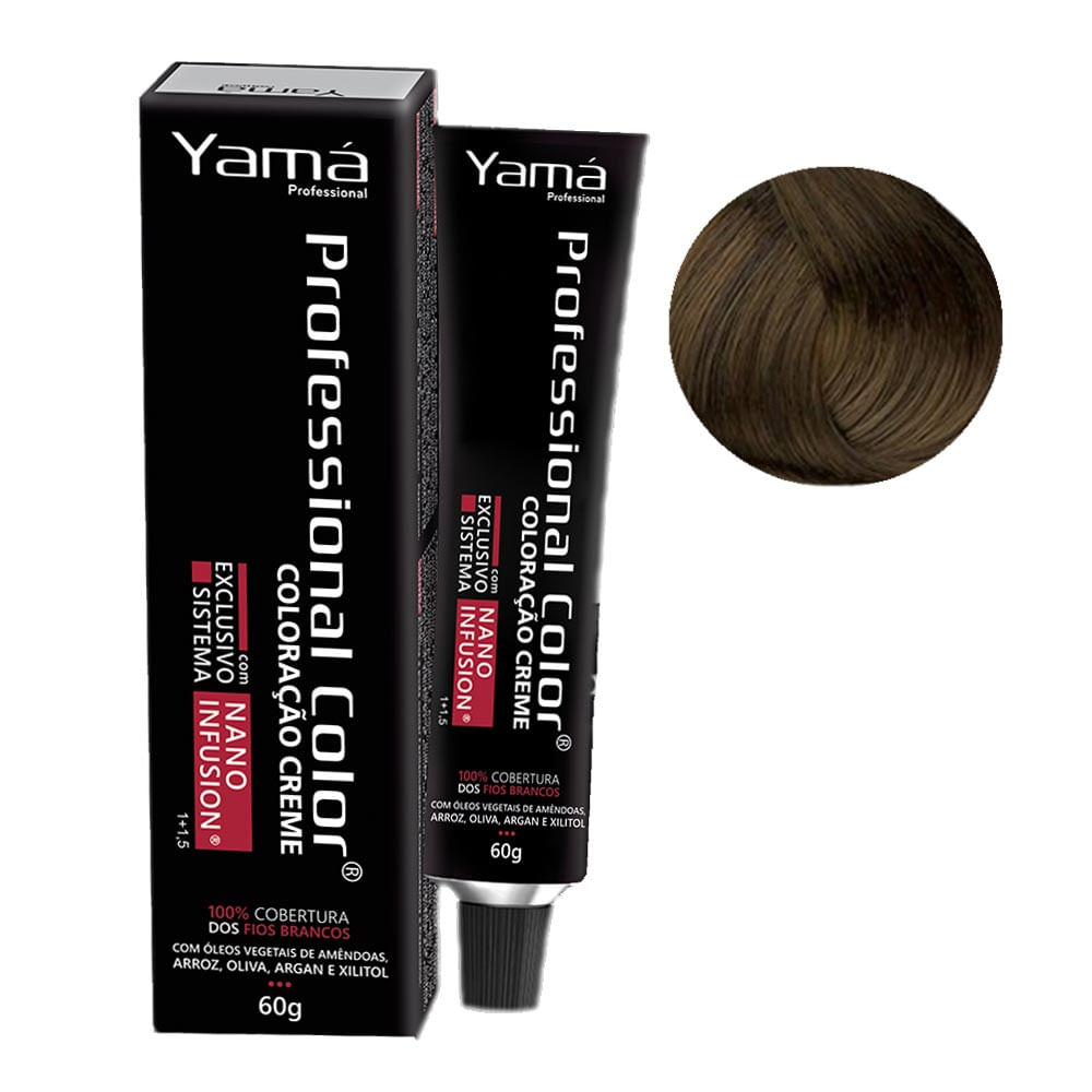 COLORACAO YAMA PROFESSIONAL NANO INFUSION 60G 7.0 LOURO MEDIO