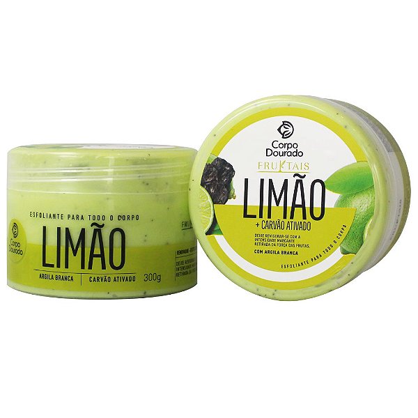 ESFOLIANTE CORPO DOURADO FRUKTAIS 300G LIMAO E CARVAO