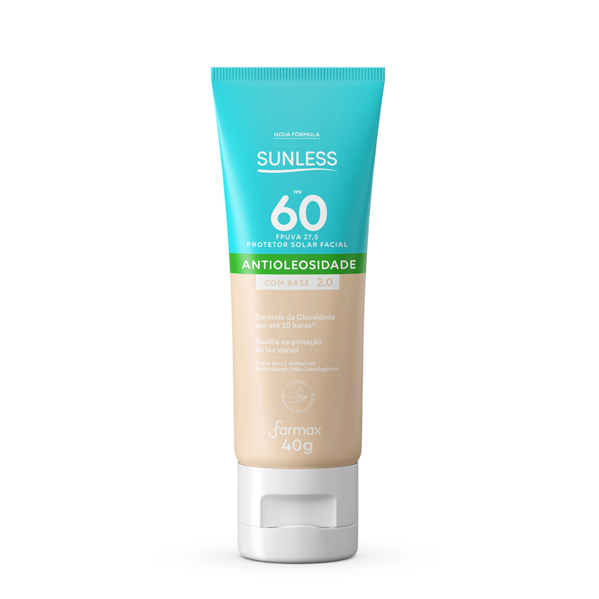 PROTETOR SOLAR SUNLESS FACIAL FPS60 40G COM BASE 2.0
