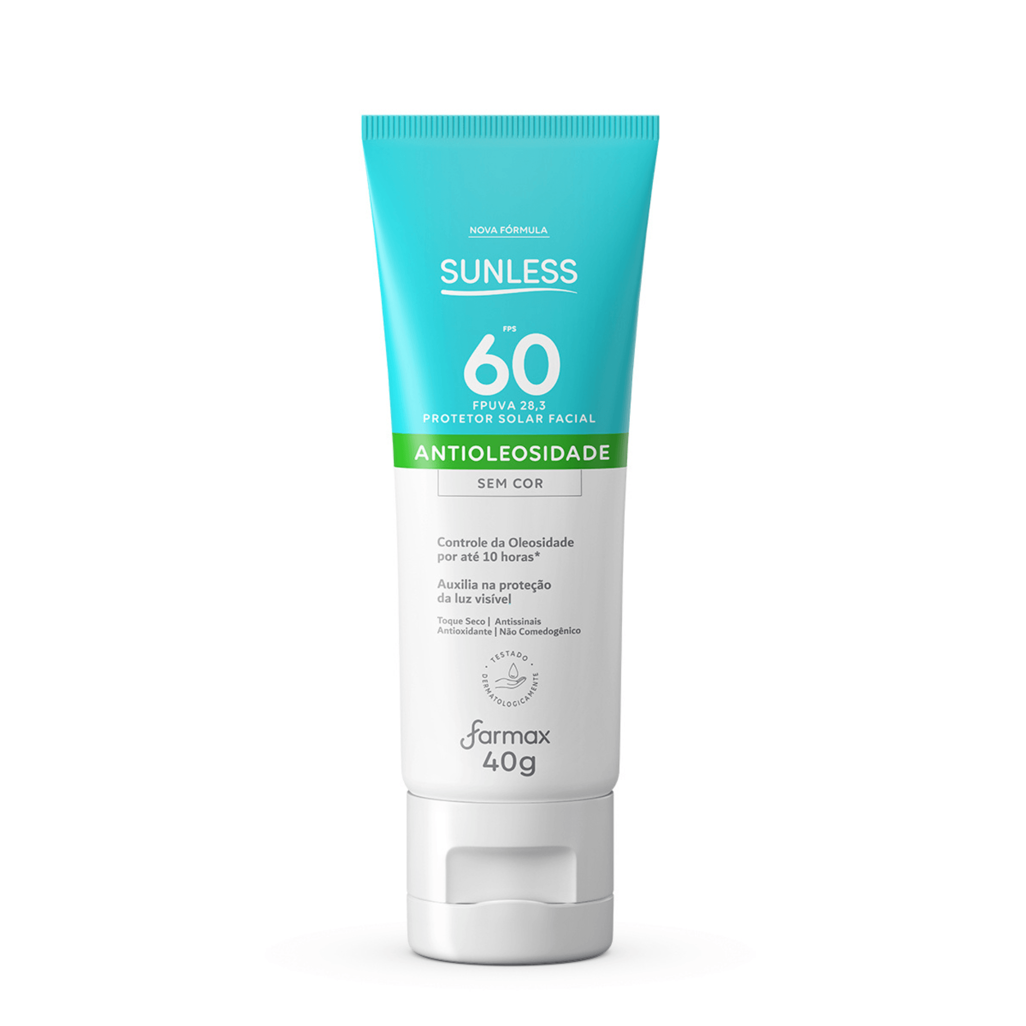 PROTETOR SOLAR SUNLESS FACIAL FPS60 40G SEM COR