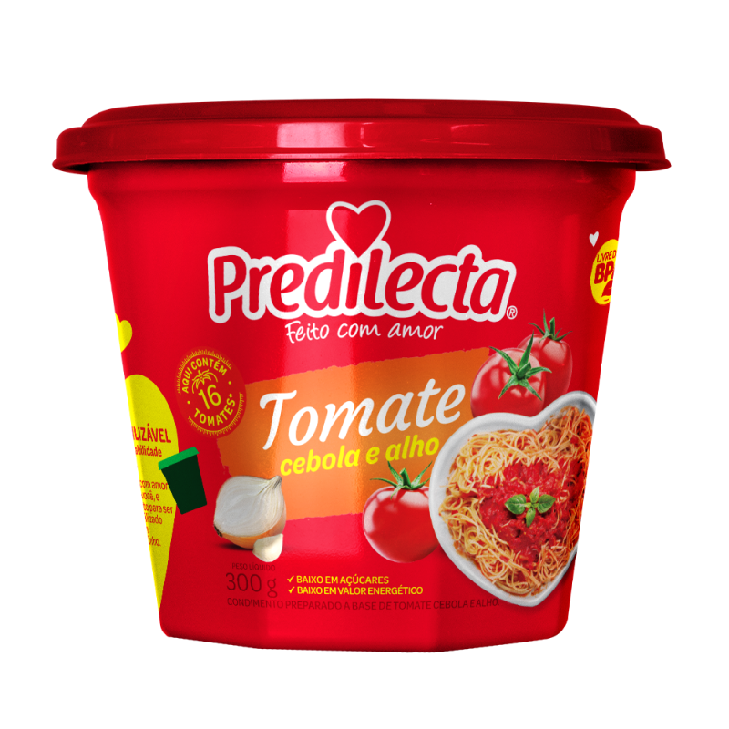 EXTRATO TOMATE PREDILECTA POTE 300G CEBOLA E ALHO