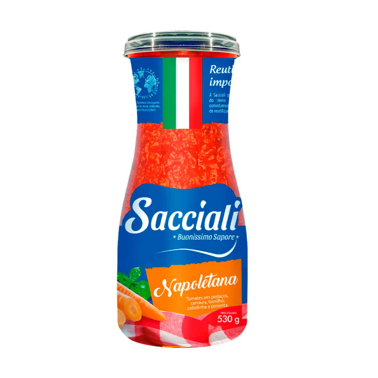 MOLHO TOMATE DECANTER SACCIALI 530G. NAPOLETANA