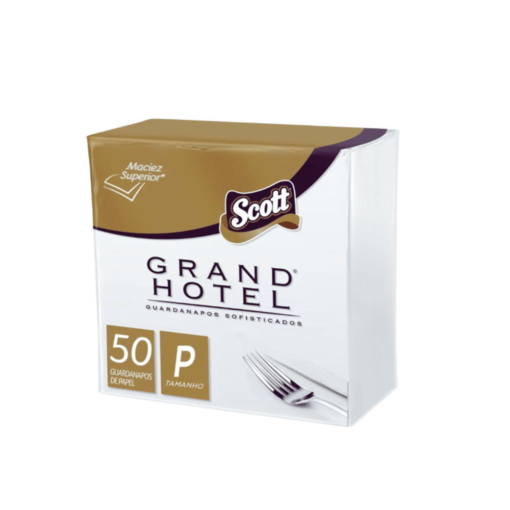 GUARDANAPO SCOTT GRAND HOTEL FOLHA DUPLA TAM P C/ 50 UN