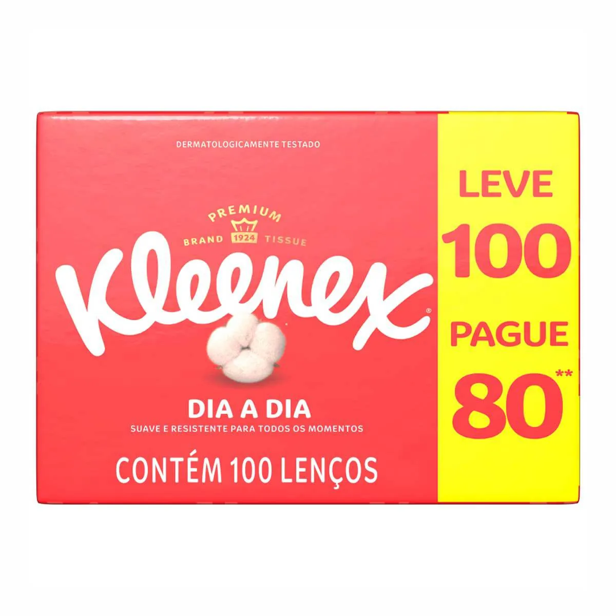 LENCO PAPEL KLEENEX LEVE 100 PAGUE 80