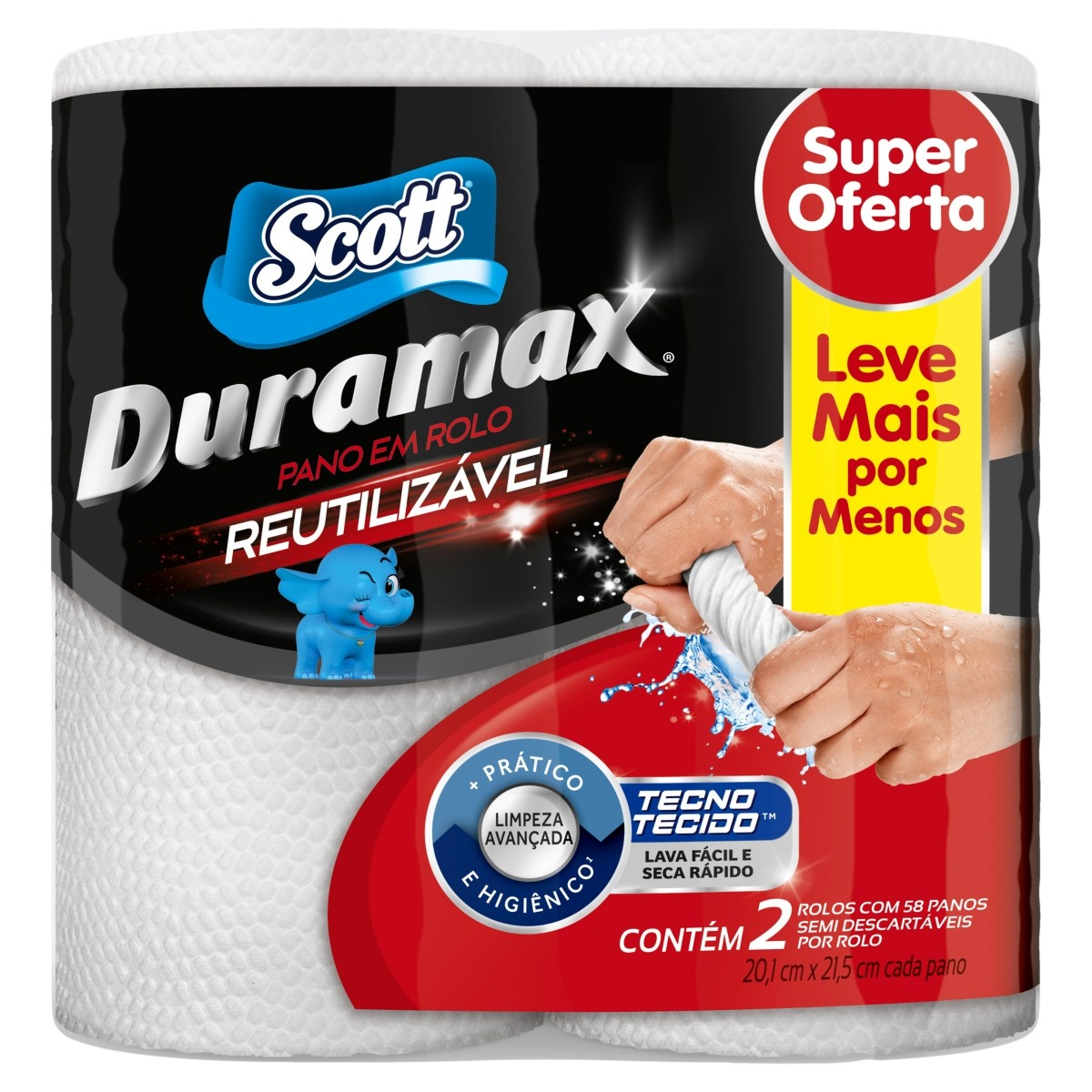 PANO SCOTT DURAMAX LEVE MAIS PAGUE MENOS C/116 UN BRANCO