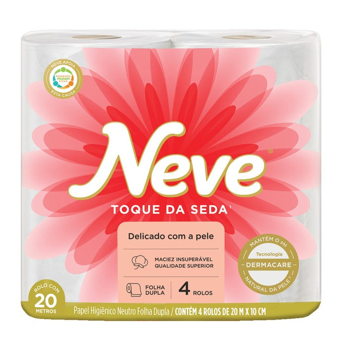 PAPEL HIGIENICO NEVE TOQUE DA SEDA FD 20M C/4UN