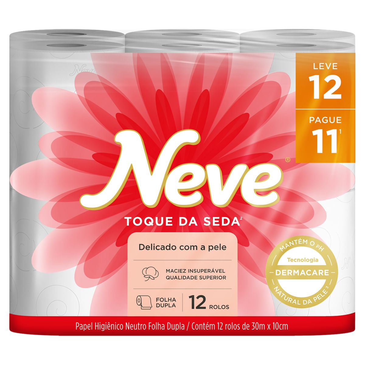 PAPEL HIGIENICO NEVE TOQUE DA SEDA FD 30M L12P11