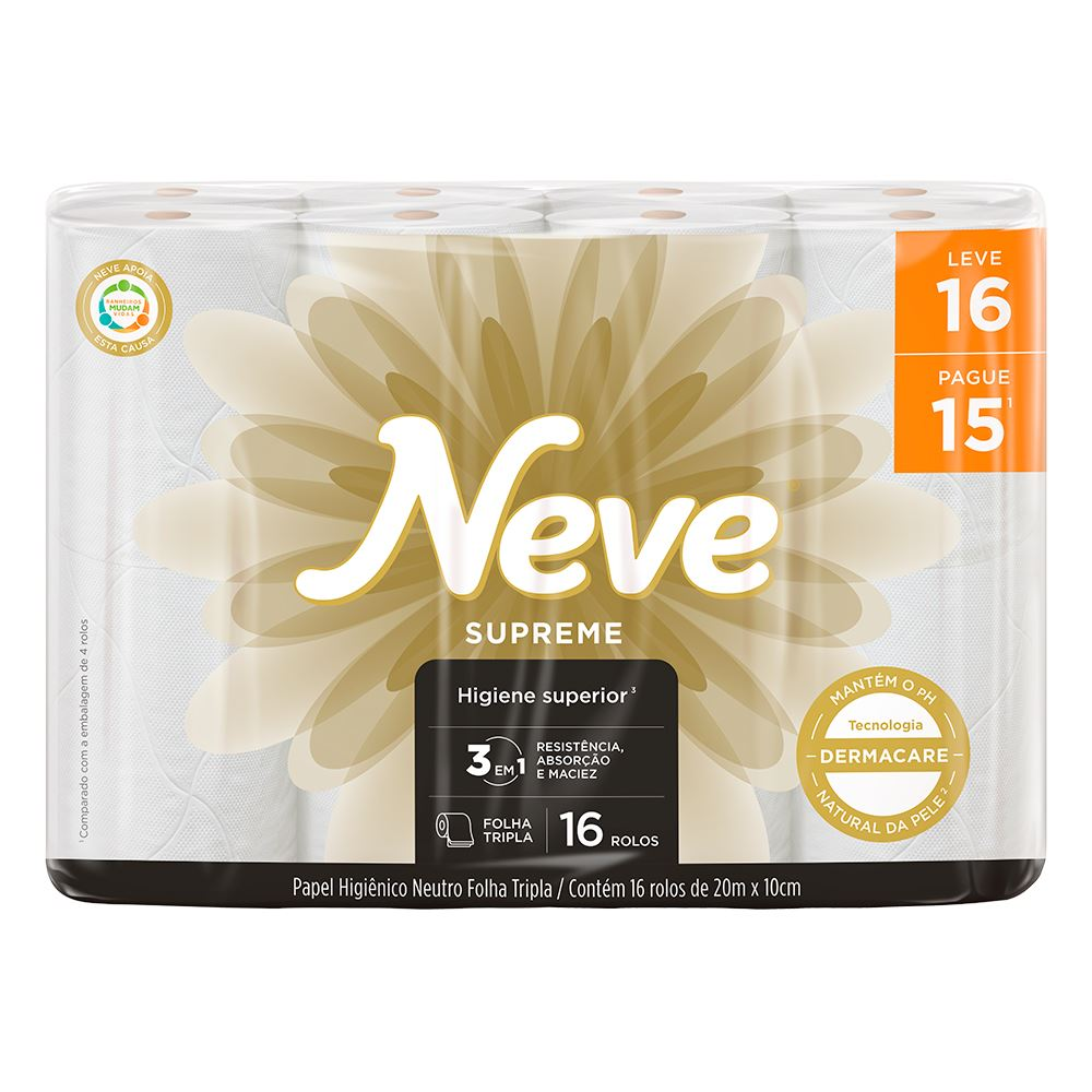 PAPEL HIGIENICO NEVE SUPREME FT L16P15
