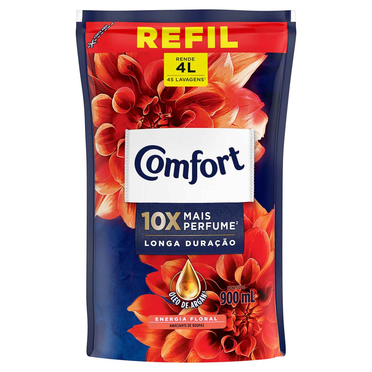 AMACIANTE COMFORT CONCENTRADO REFIL 900ML ENERGIA FLORAL
