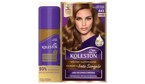 KIT COR KOLESTON+RETOQUE DE COR 641 CASTANHO COBRE + LOURO ESCURO