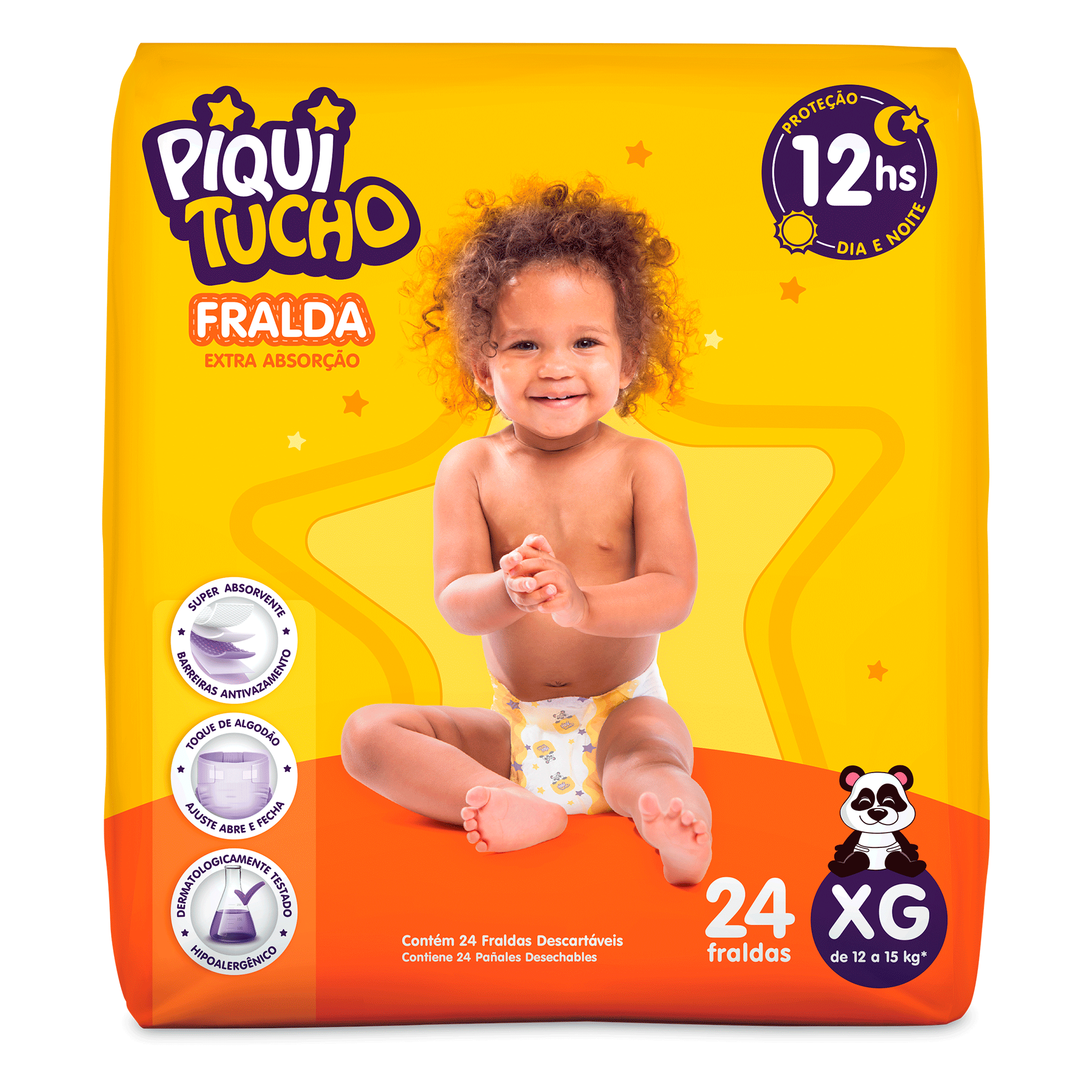 FRALDA PIQUITUCHO MEGA XG COM 24 UNIDADES