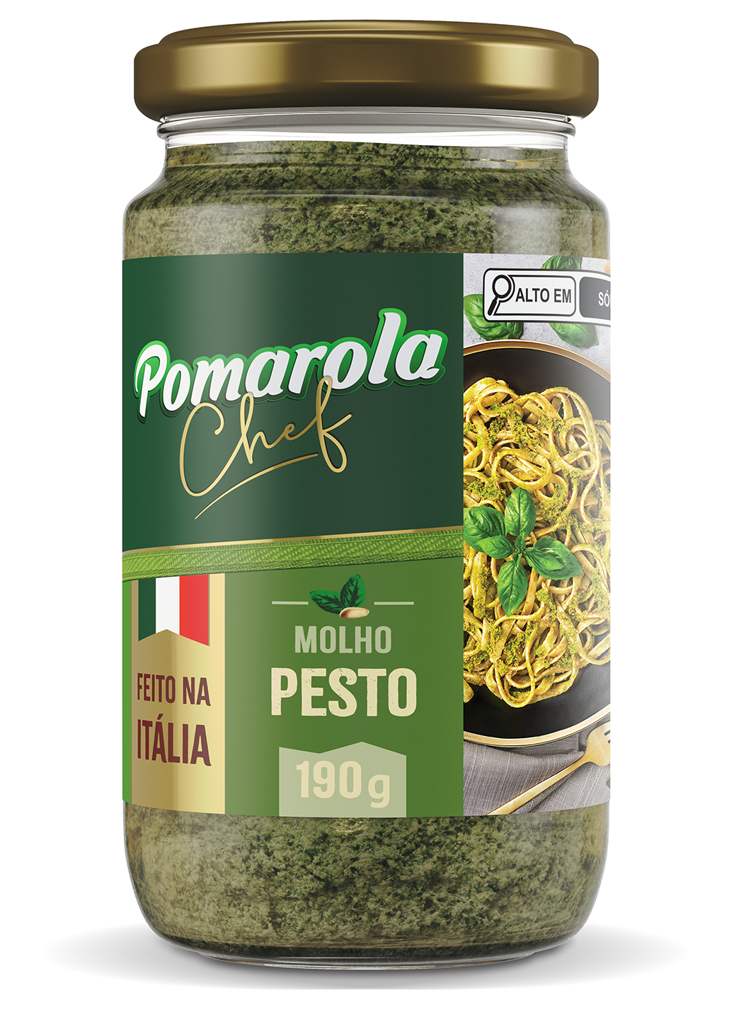 MOLHO PESTO POMAROLA CHEF VD 190G