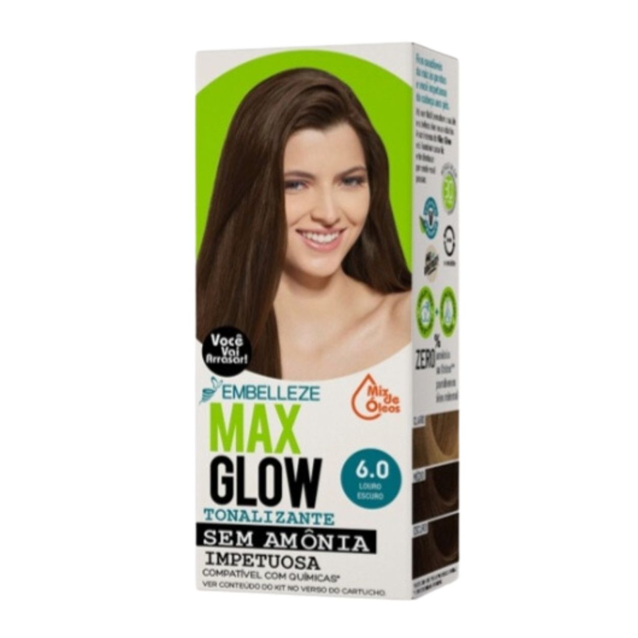 COLORACAO MAX GLOW TONALIZANTE 6.0 LOURO ESCURO