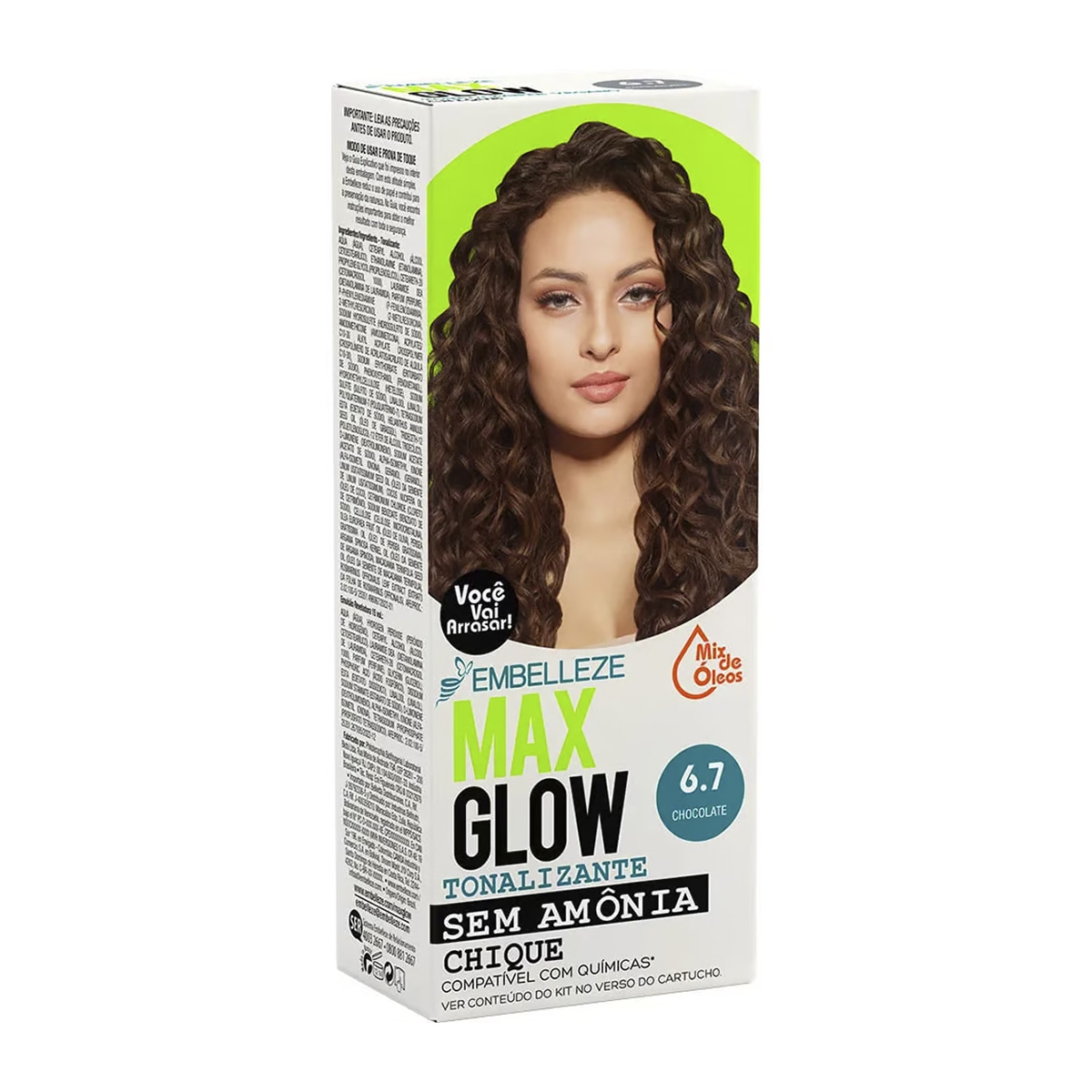 COLORACAO MAX GLOW TONALIZANTE 6.7 CHOCOLATE