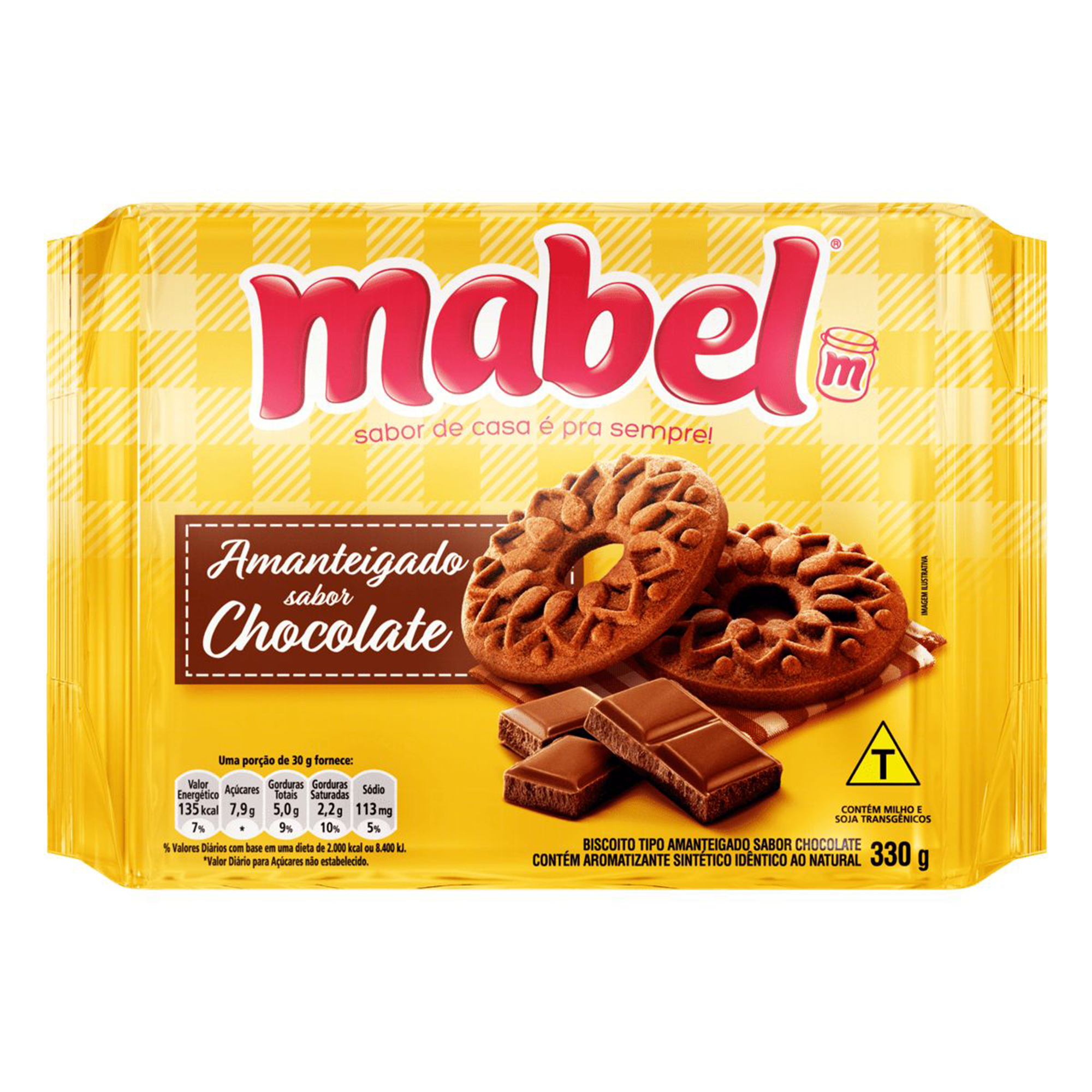 BISCOITO MABEL AMANTEIGADO 300G CHOCOLATE