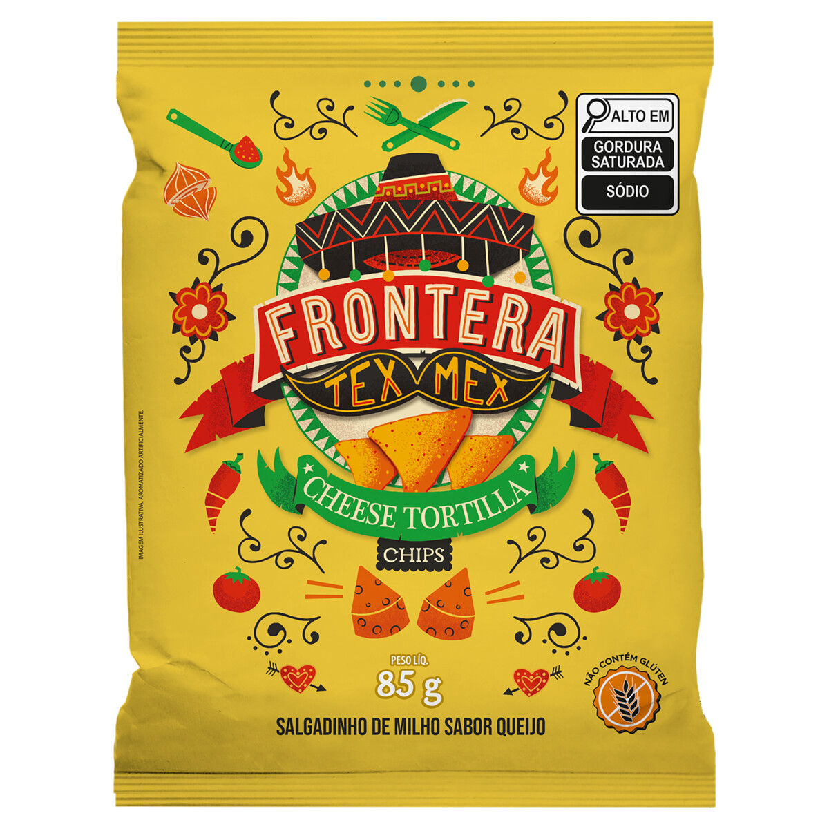TORTILHAS CHIPS MILHO FRONTERA 85G QUEIJO