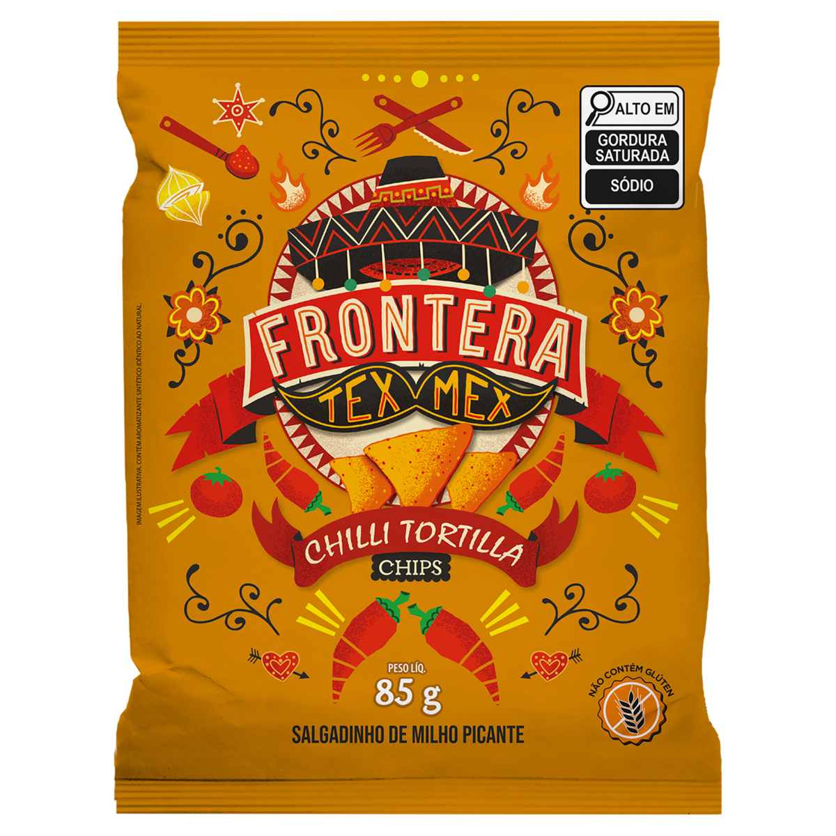 TORTILHAS CHIPS MILHO FRONTERA 85G PICANTE