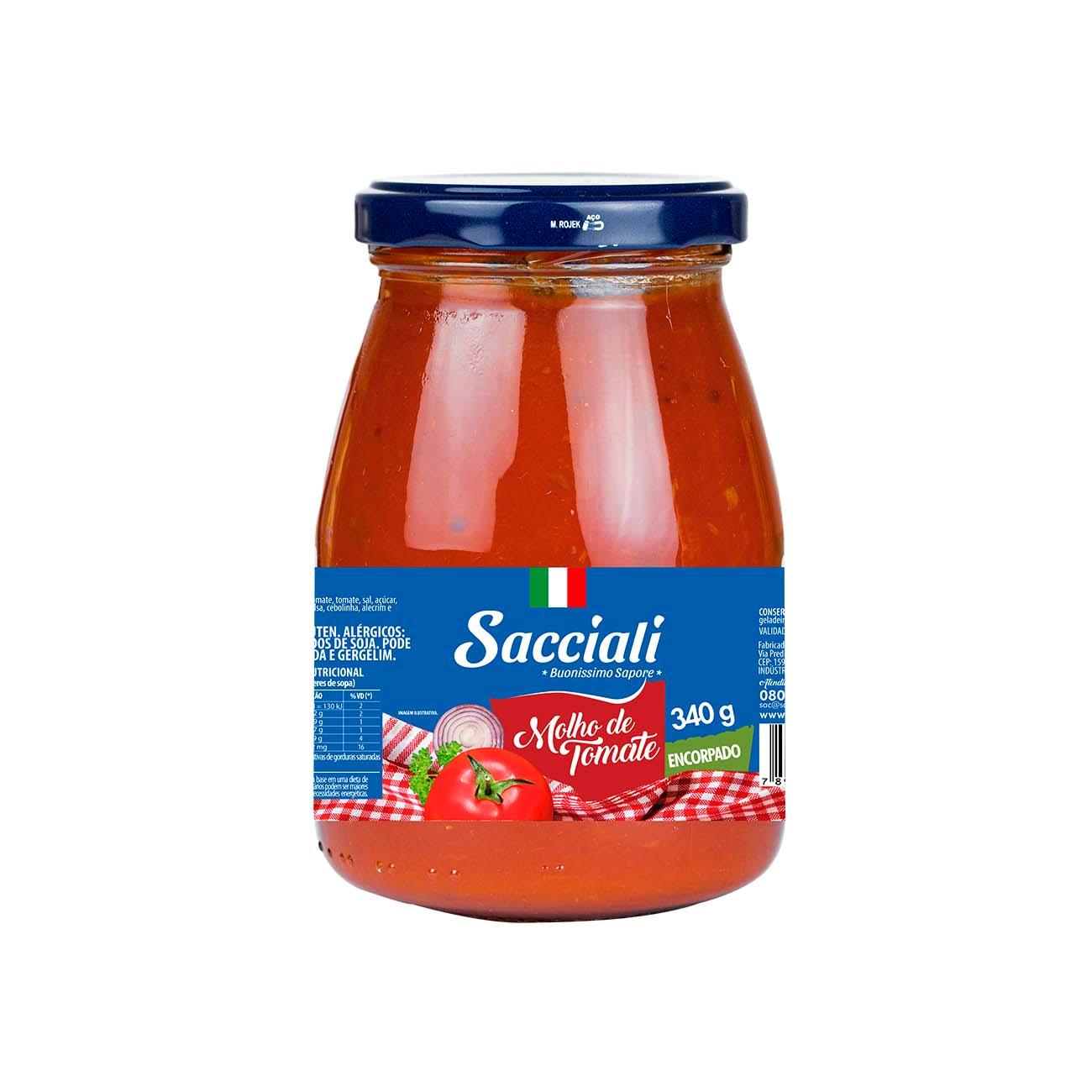 MOLHO DE TOMATE SACCIALI PREMIUM VD 340G