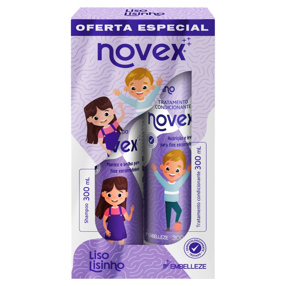 SHAMPOO + CONDICIONADOR NOVEX 300ML LISO LISINHO