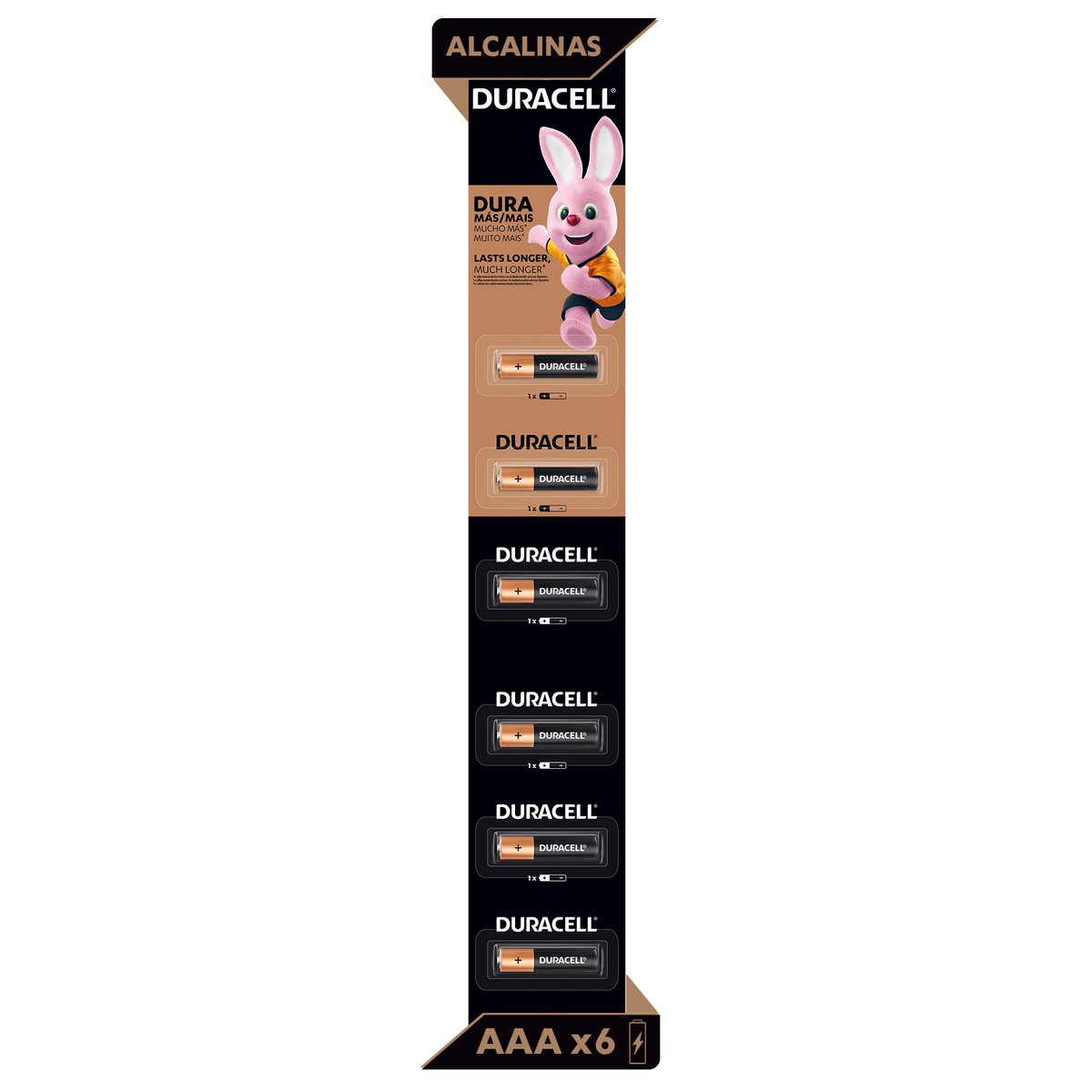 PILHA DURACELL ALCALINA AAA 6X1 DTL PALITO