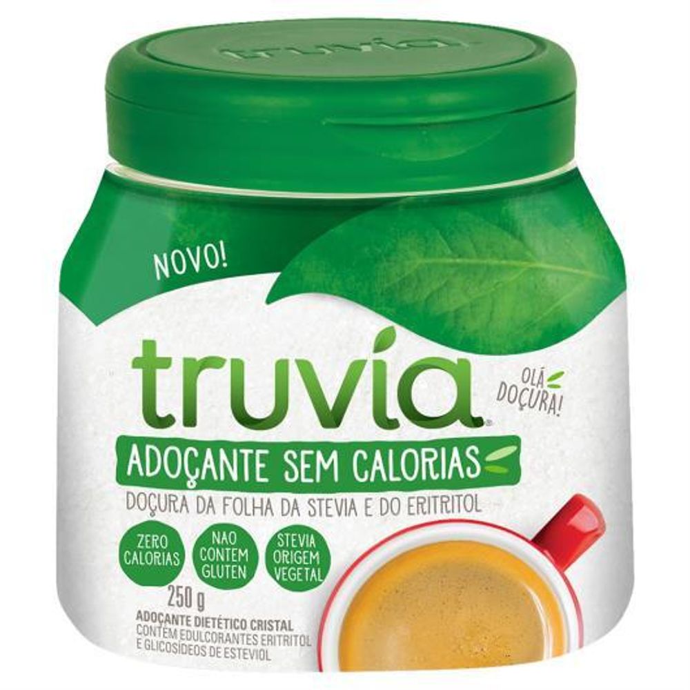 ADOCANTE TRUVIA EM PO POTE 250G STEVIA E ERITRITOL