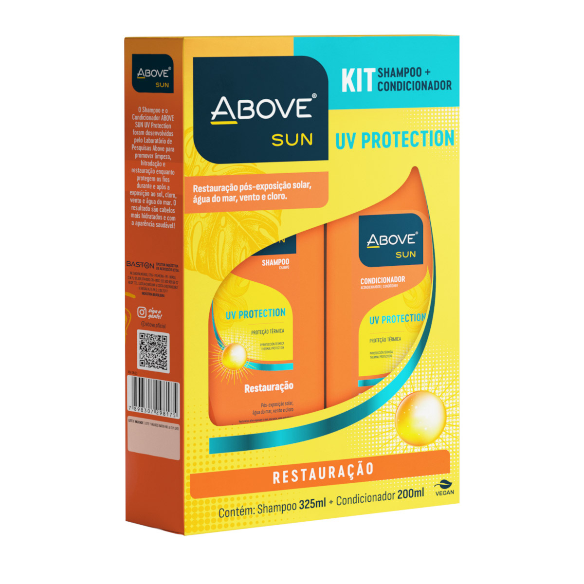 SHAMPOO 325ML + CONDICIONADOR 200ML ABOVE SUN RESTAURACAO