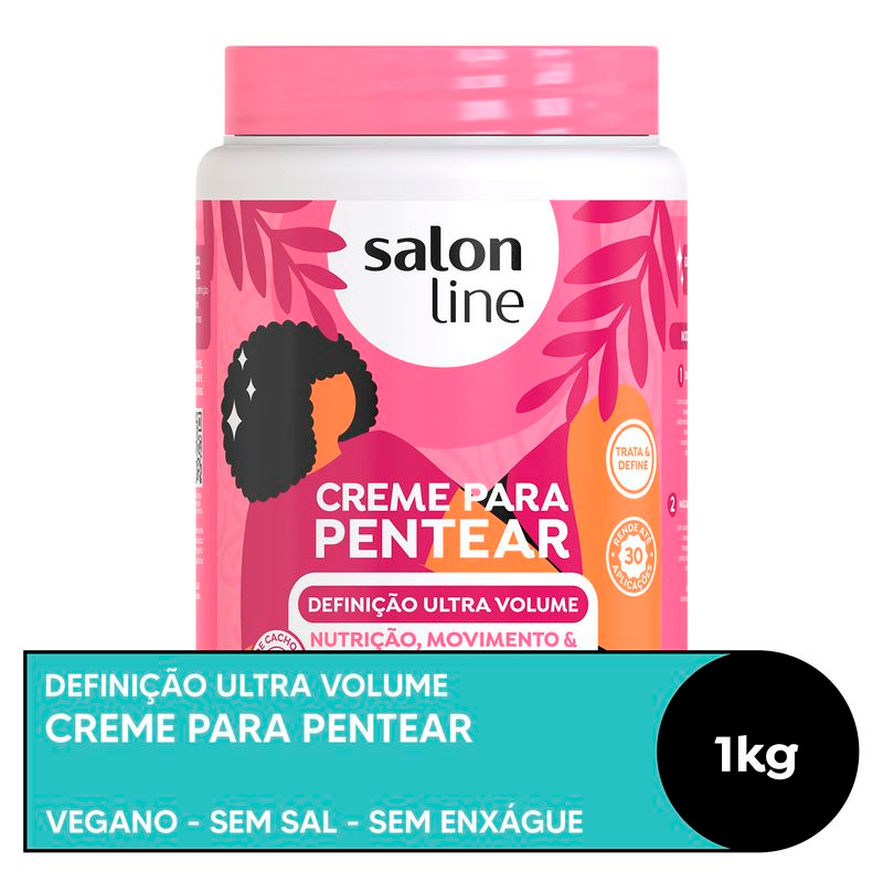 CREME DE PENTEAR SALON LINE 1KG DEFINICAO ULTRA VOLUME