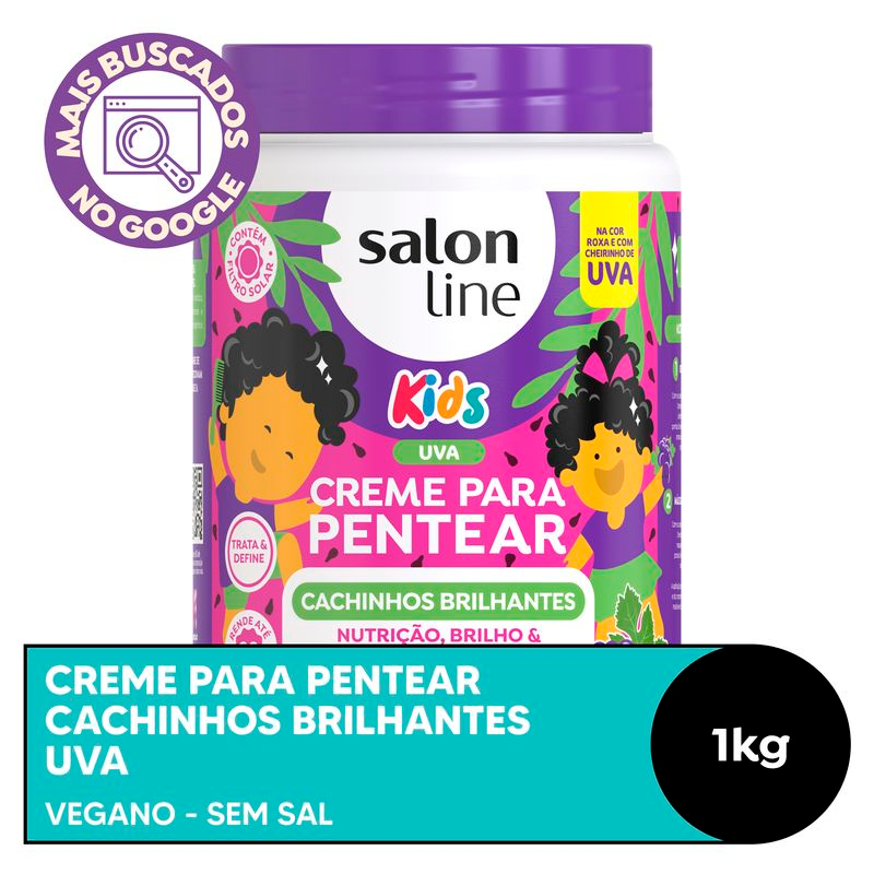 CREME DE PENTEAR SALON LINE 1KG KIDS UVA