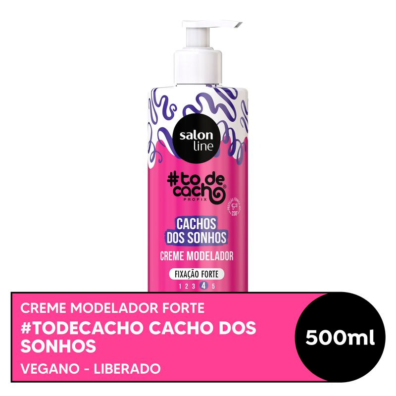 CREME MODELADOR SALON LINE TODECACHO 500ML CACHOS DOS SONHOS FORTE