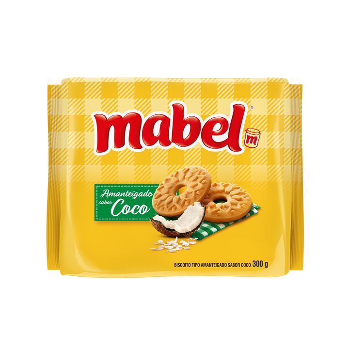 BISCOITO MABEL AMANTEIGADO 300G COCO